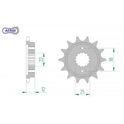 AFAM Zębatka przednia do...