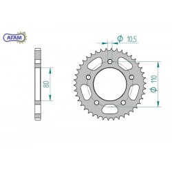 AFAM Zębatka tylna stalowa...