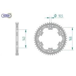 AFAM Zębatka tylna stalowa...