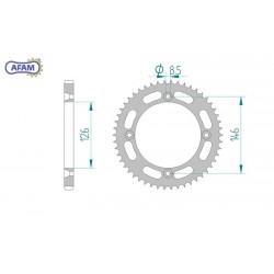 AFAM Zębatka tylna stalowa...