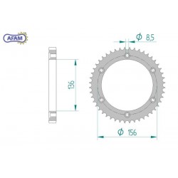 AFAM Zębatka tylna stalowa...