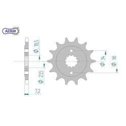 AFAM Zębatka przednia do...