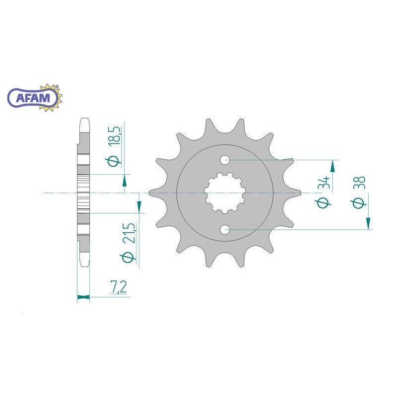 AFAM Zębatka przednia do łańcucha 520 kod 20320-14