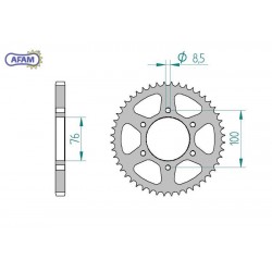 AFAM Zębatka tylna stalowa...