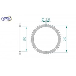 AFAM Zębatka tylna...