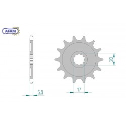 AFAM Zębatka przednia do...