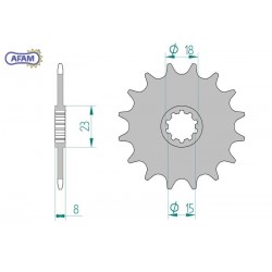 AFAM Zębatka przednia do...