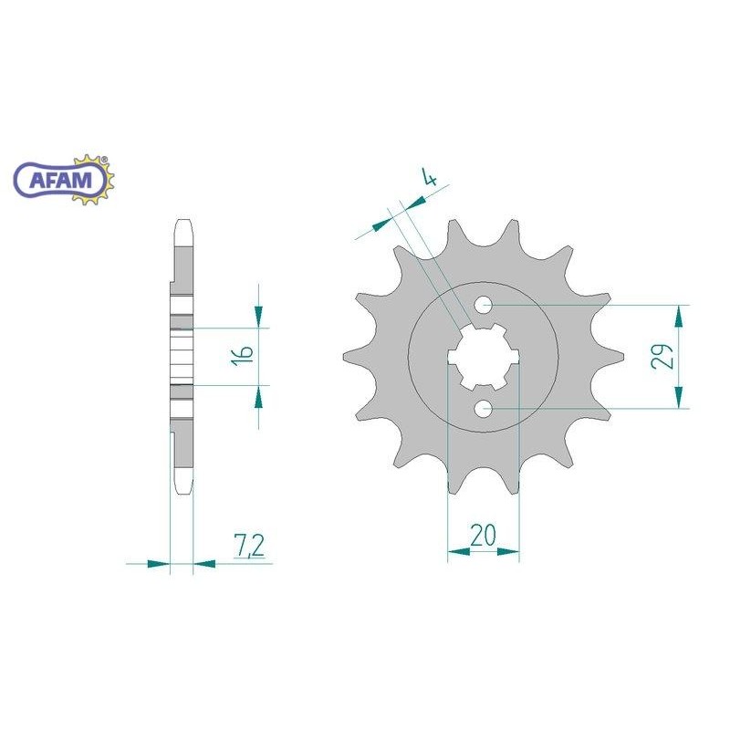 AFAM Zębatka przednia do łańcucha 520 kod 22305-15