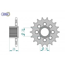 AFAM Zębatka przednia do...