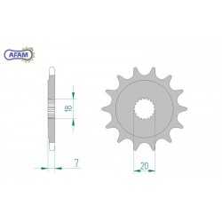 AFAM Zębatka przednia do...