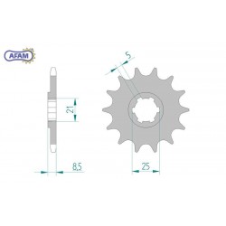 AFAM Zębatka przednia do...
