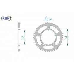 AFAM Zębatka tylna stalowa...