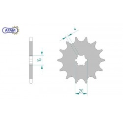 AFAM Zębatka przednia do...