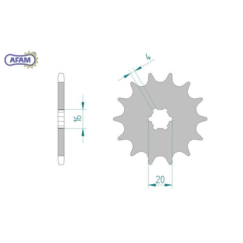 AFAM Zębatka przednia do łańcucha 520 kod 30200-12
