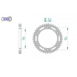 AFAM Zębatka tylna stalowa...