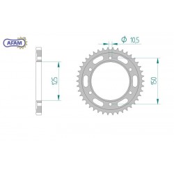AFAM Zębatka tylna stalowa...