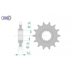 AFAM Zębatka przednia do...