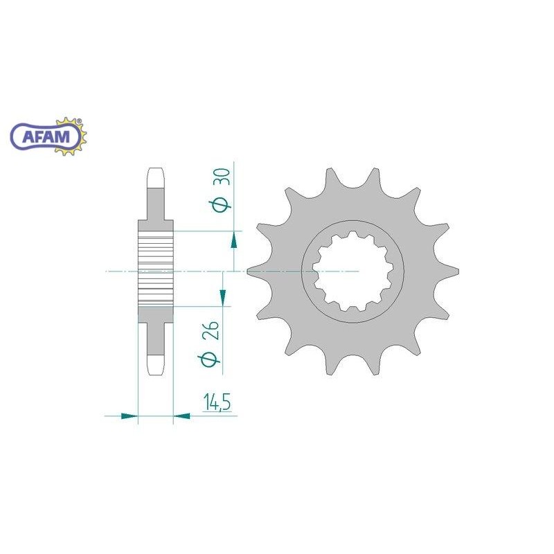 AFAM Zębatka przednia do łańcucha 525 kod 20607-15