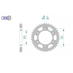 AFAM Zębatka tylna stalowa...