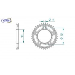 AFAM Zębatka tylna stalowa...