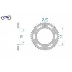 AFAM Zębatka tylna stalowa...