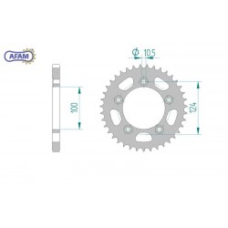 AFAM Zębatka tylna stalowa...