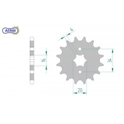 AFAM Zębatka przednia do...