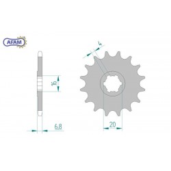 AFAM Zębatka przednia do...