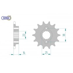 AFAM Zębatka przednia do...