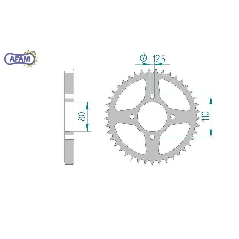 AFAM Zębatka tylna stalowa do łańcucha 630 kod 10604-41