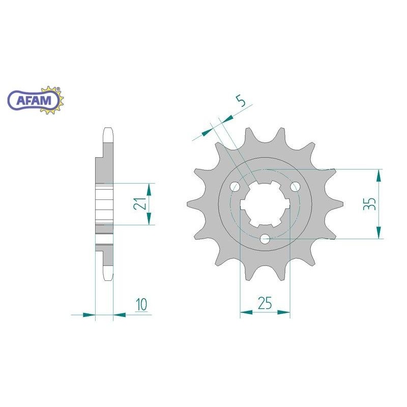 AFAM Zębatka przednia do łańcucha 520 kod 22600-15