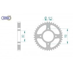 AFAM Zębatka tylna stalowa...