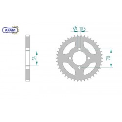 AFAM Zębatka tylna stalowa...