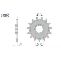 AFAM Zębatka przednia do...