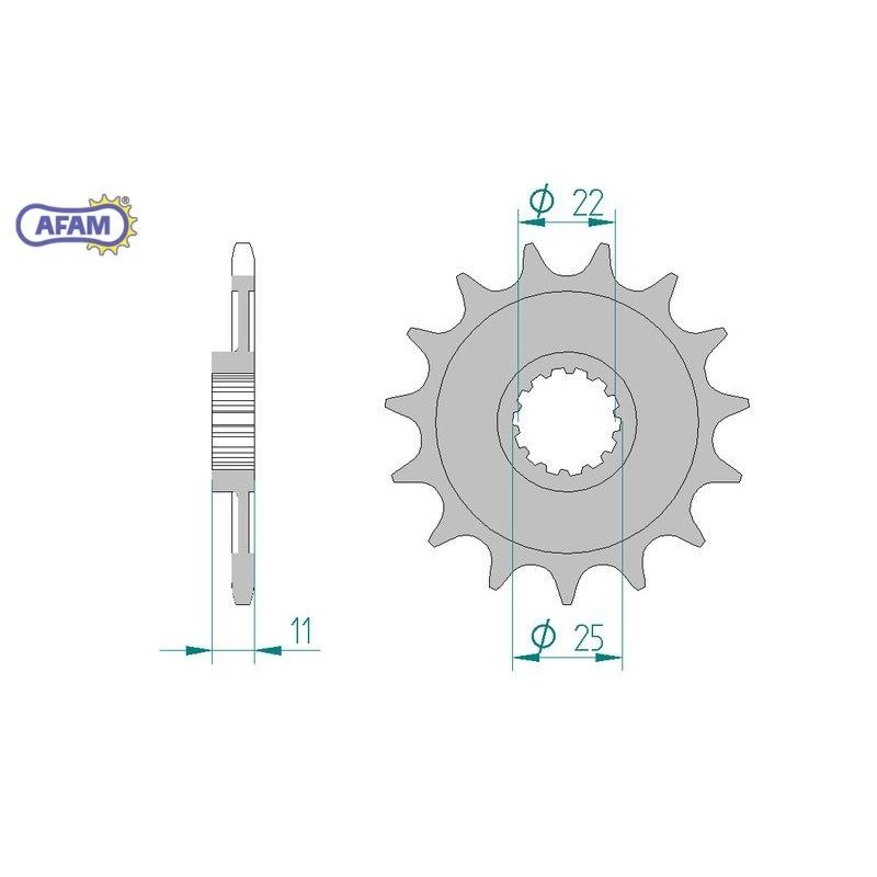 AFAM Zębatka przednia do łańcucha 520 kod 37400-14