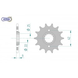 AFAM Zębatka przednia do...