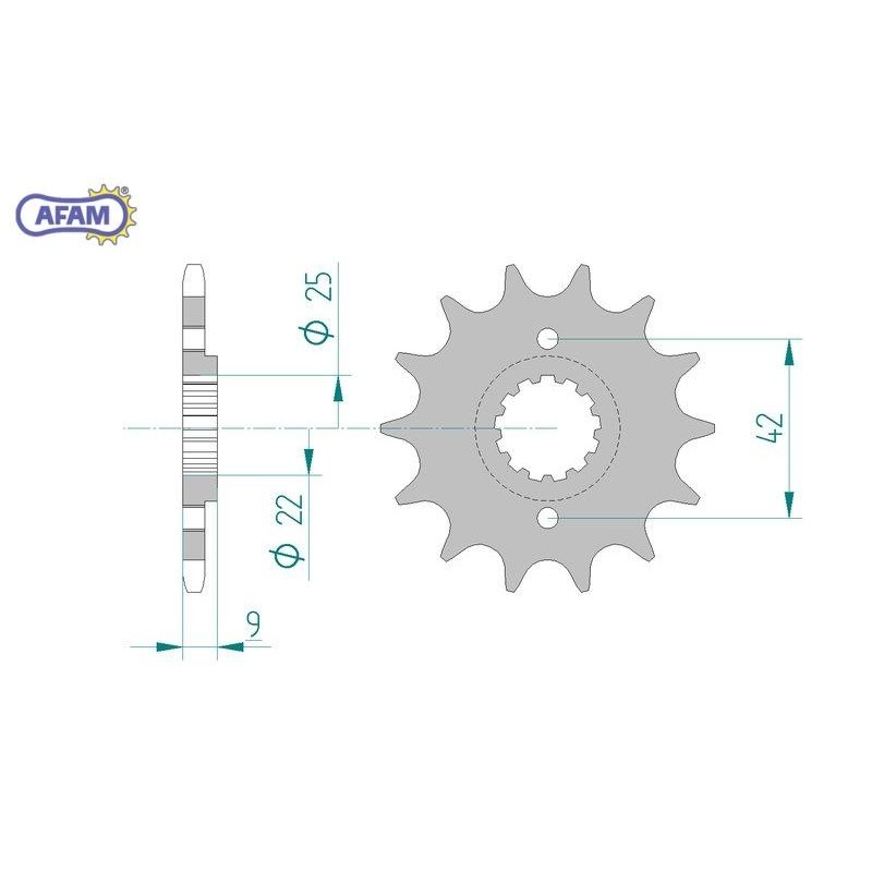 AFAM Zębatka przednia do łańcucha 520 kod 24502-16