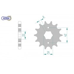 AFAM Zębatka przednia do...