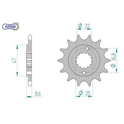 AFAM Zębatka przednia do...