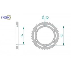 AFAM Zębatka tylna stalowa...