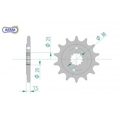 AFAM Zębatka przednia do...