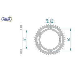 AFAM Zębatka tylna stalowa...