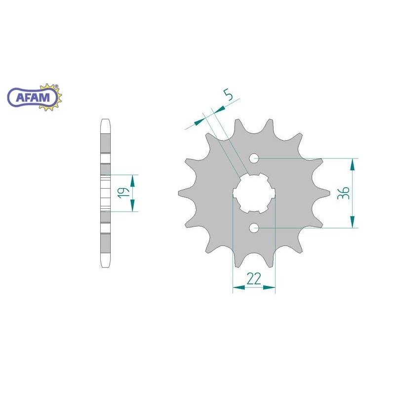 AFAM Zębatka przednia do łańcucha 520 kod 20313-13