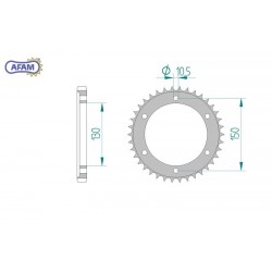 AFAM Zębatka tylna stalowa...