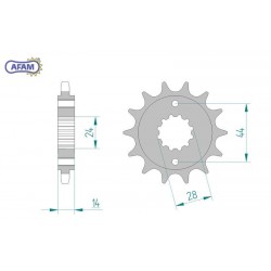 AFAM Zębatka przednia do...