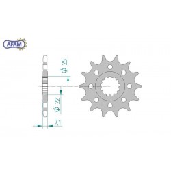 AFAM Zębatka przednia do...