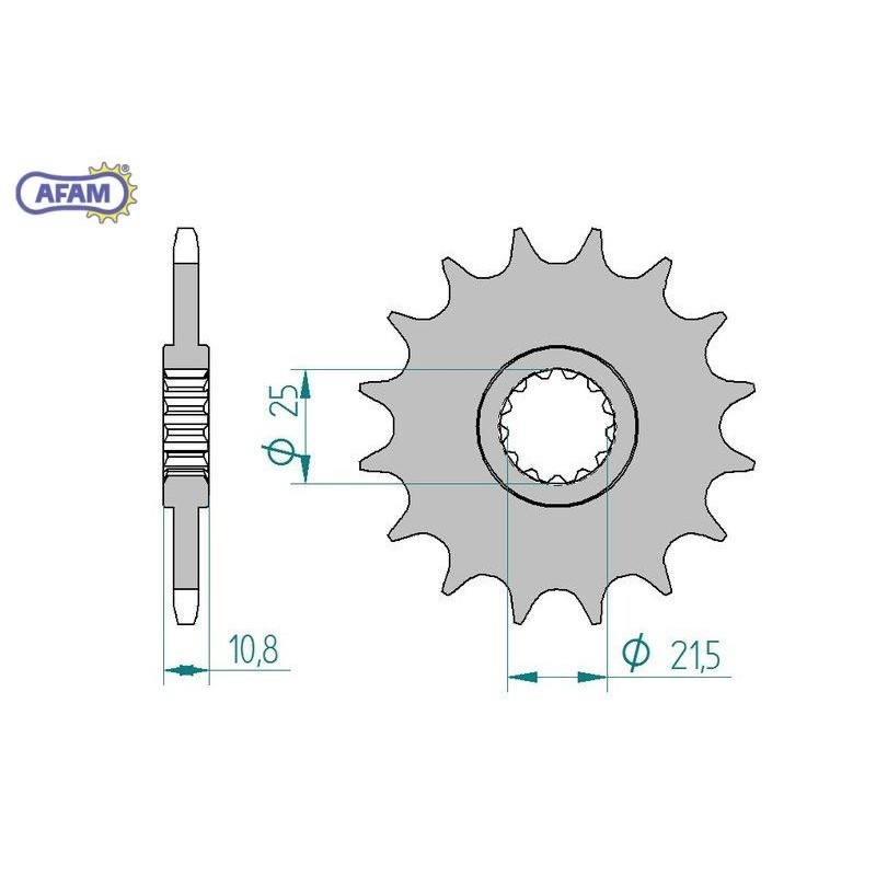 AFAM Zębatka przednia do łańcucha 520 kod 21512-16