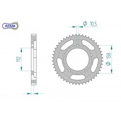 AFAM Zębatka tylna stalowa...