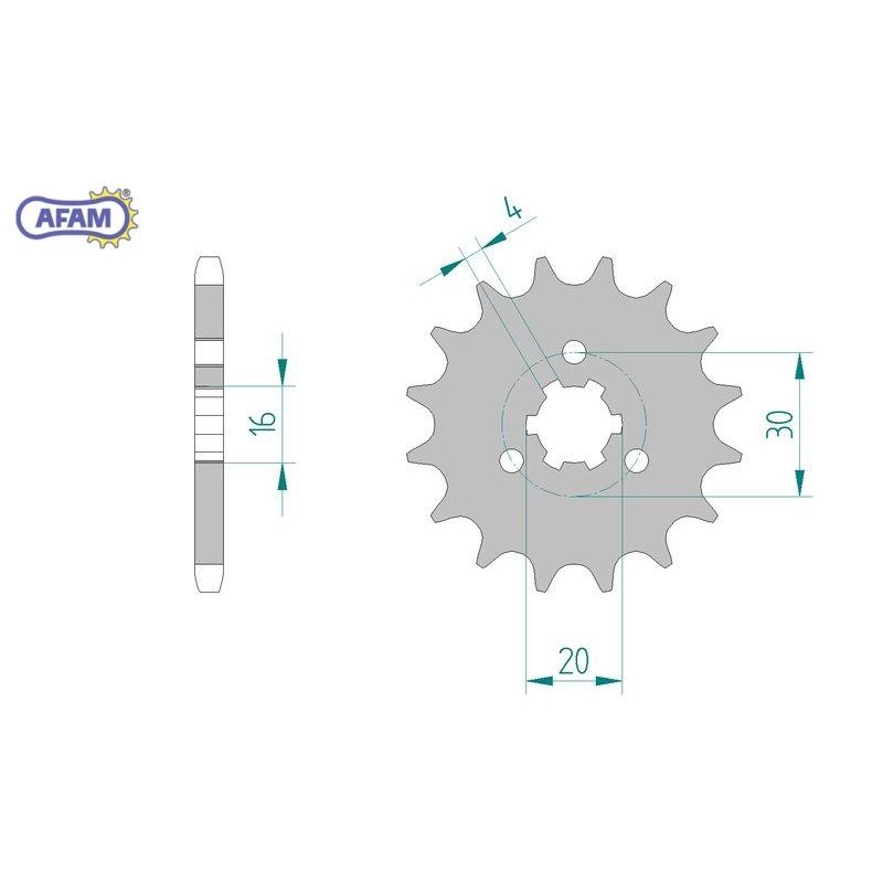 AFAM Zębatka przednia do łańcucha 428 kod 33200-15
