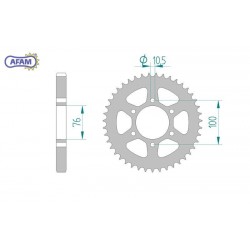 AFAM Zębatka tylna stalowa...